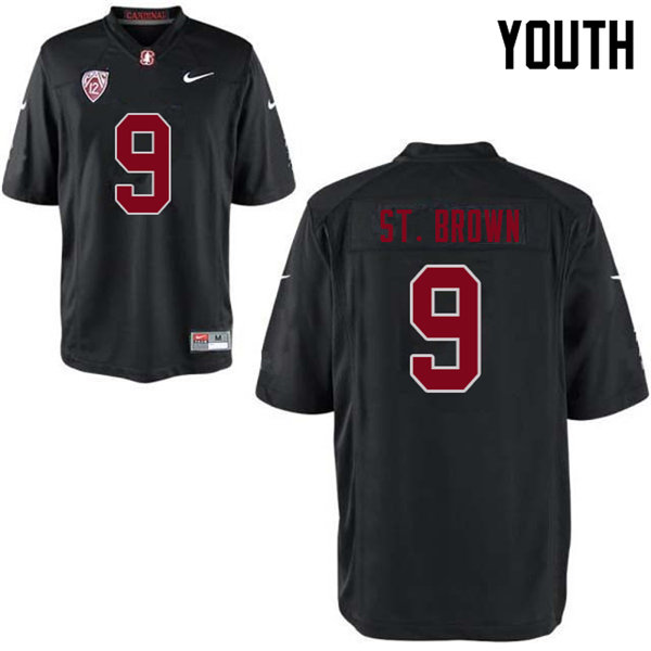Youth #9 Osiris St. Brown Stanford Cardinal College Football Jerseys Sale-Black - Click Image to Close